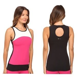 Kate Spade x Beyond Yoga Women's Banded Athletic Tank Top Cutout Back Pink XS